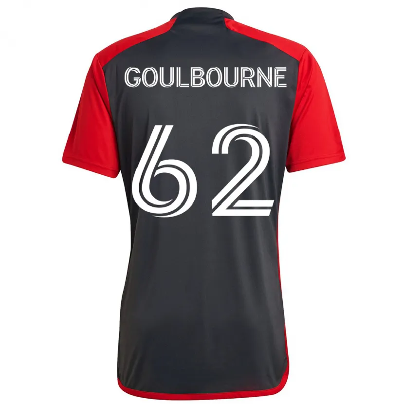 Danxen Heren Rohan Goulbourne #62 Grijs Rood Thuisshirt Thuistenue 2024/25 T-Shirt