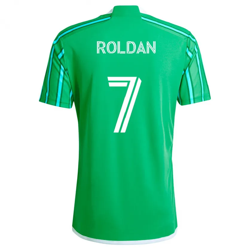 Danxen Heren Cristian Roldán #7 Groen Wit Thuisshirt Thuistenue 2024/25 T-Shirt