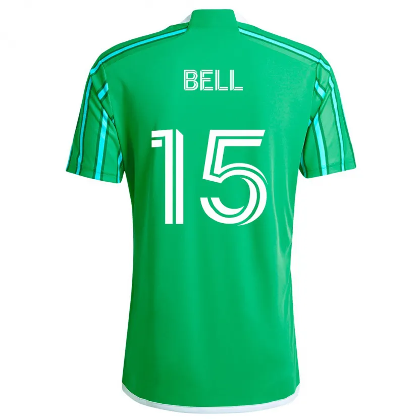 Danxen Heren Jon Bell #15 Groen Wit Thuisshirt Thuistenue 2024/25 T-Shirt