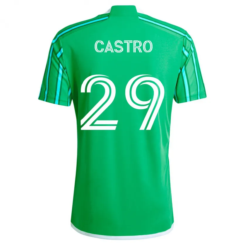 Danxen Heren Jacob Castro #29 Groen Wit Thuisshirt Thuistenue 2024/25 T-Shirt