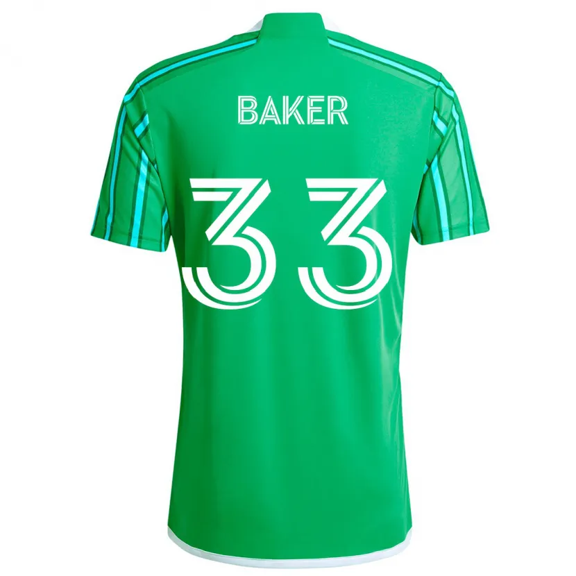 Danxen Heren Cody Baker #33 Groen Wit Thuisshirt Thuistenue 2024/25 T-Shirt