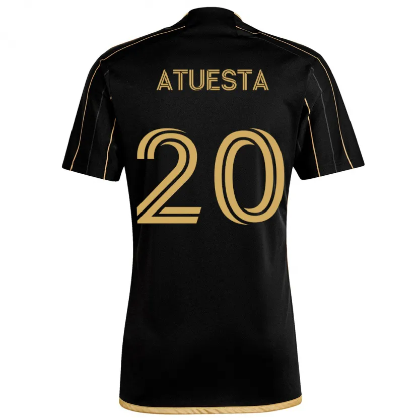 Danxen Heren Eduard Atuesta #20 Zwart Goud Thuisshirt Thuistenue 2024/25 T-Shirt