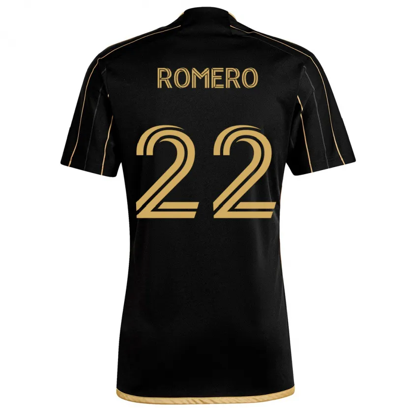 Danxen Heren Abraham Romero #22 Zwart Goud Thuisshirt Thuistenue 2024/25 T-Shirt