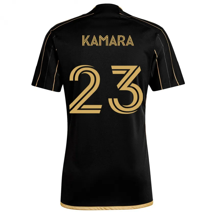 Danxen Heren Kei Kamara #23 Zwart Goud Thuisshirt Thuistenue 2024/25 T-Shirt