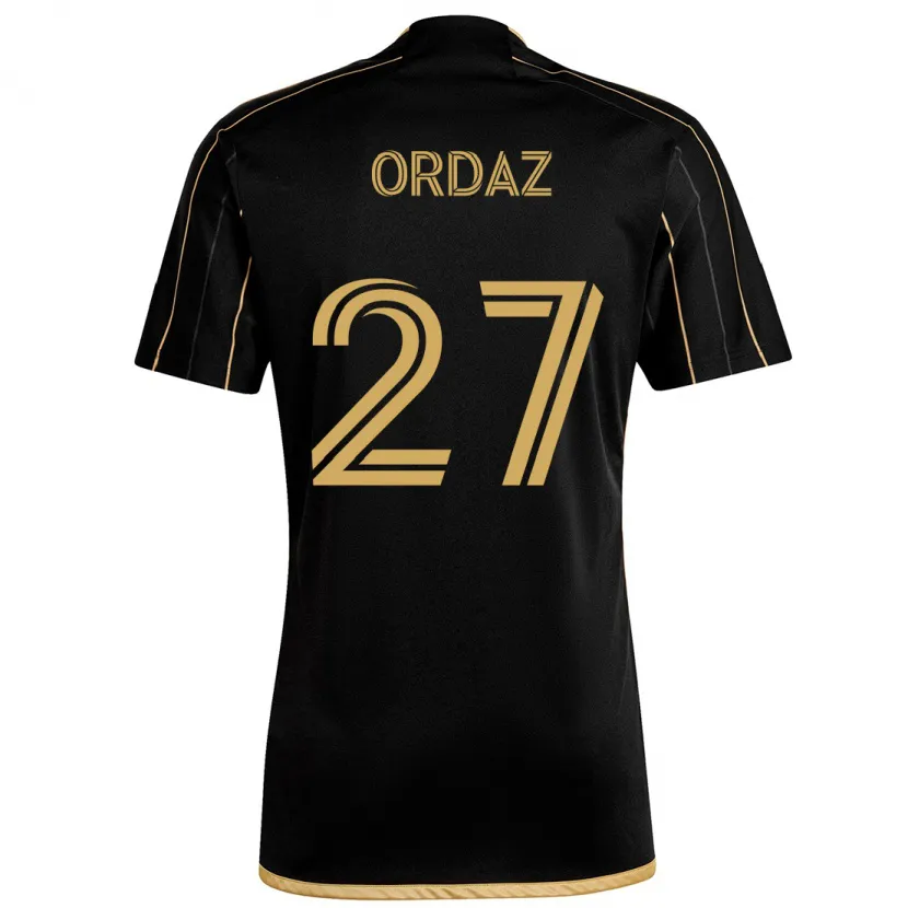 Danxen Heren Nathan Ordaz #27 Zwart Goud Thuisshirt Thuistenue 2024/25 T-Shirt