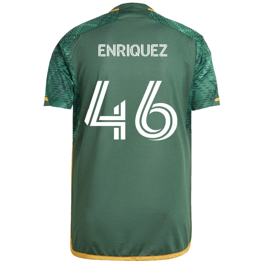 Danxen Heren Adolfo Enriquez #46 Groen Oranje Thuisshirt Thuistenue 2024/25 T-Shirt