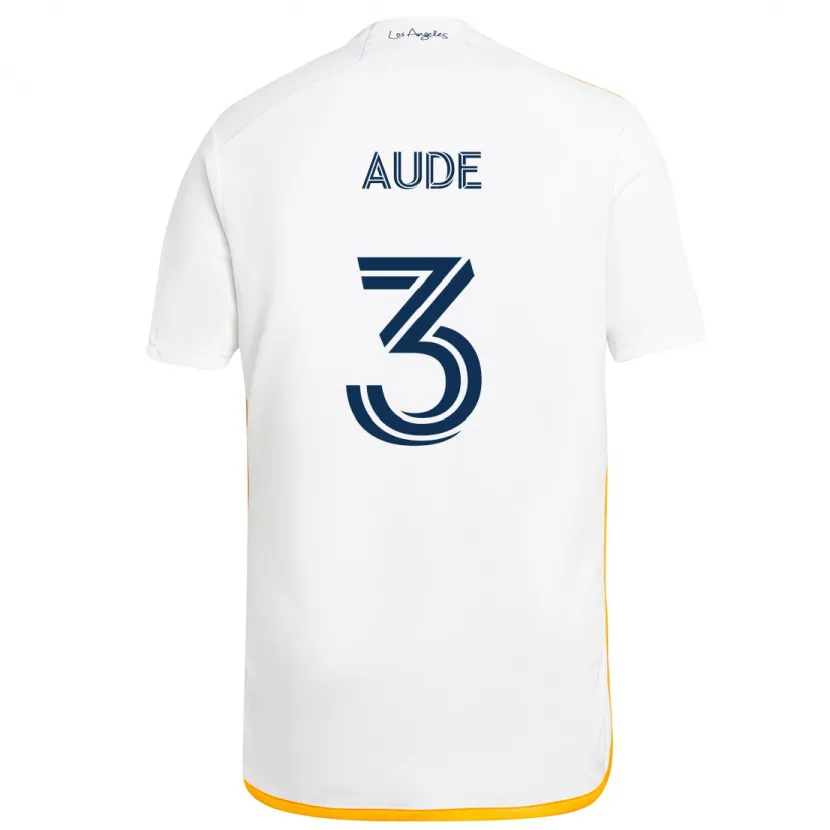 Danxen Heren Julián Aude #3 Wit Geel Thuisshirt Thuistenue 2024/25 T-Shirt