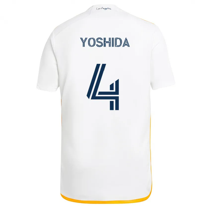 Danxen Heren Maya Yoshida #4 Wit Geel Thuisshirt Thuistenue 2024/25 T-Shirt