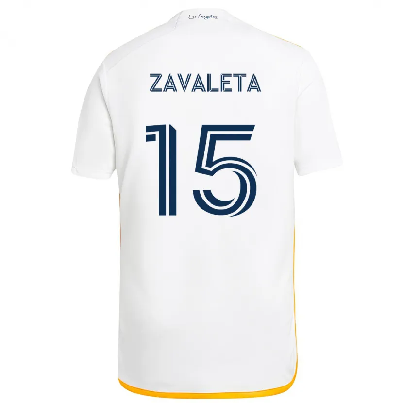 Danxen Heren Eriq Zavaleta #15 Wit Geel Thuisshirt Thuistenue 2024/25 T-Shirt