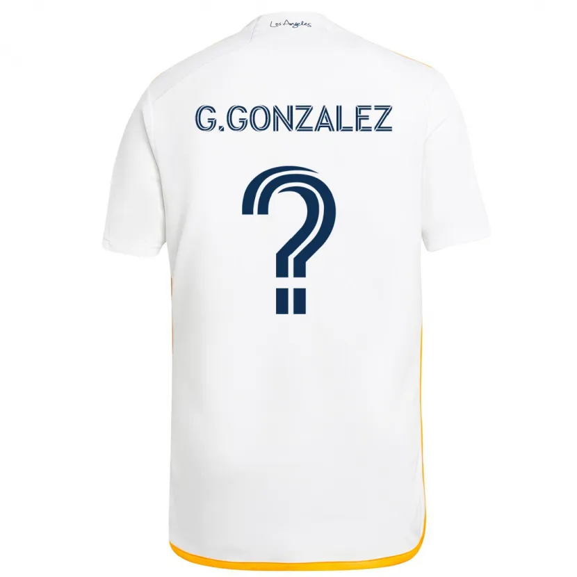 Danxen Heren Gustavo Gonzalez #0 Wit Geel Thuisshirt Thuistenue 2024/25 T-Shirt