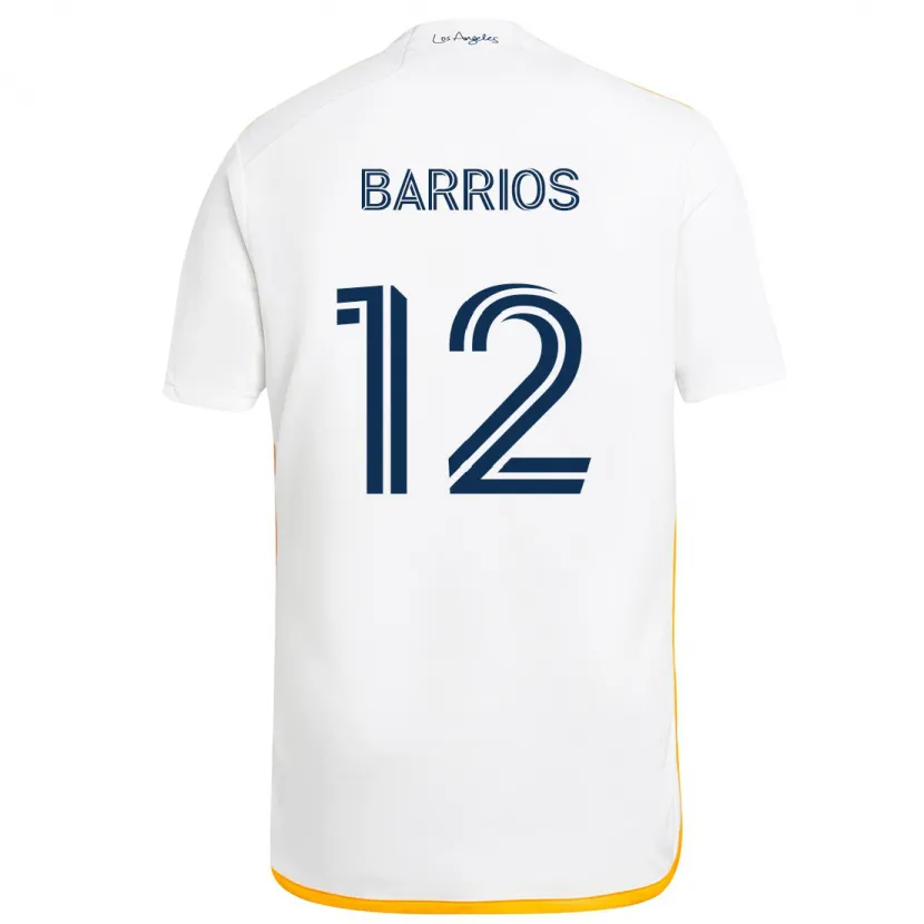 Danxen Heren Michael Barrios #12 Wit Geel Thuisshirt Thuistenue 2024/25 T-Shirt