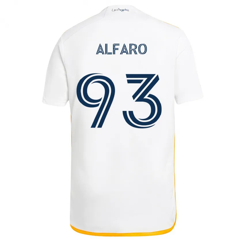 Danxen Heren Tony Alfaro #93 Wit Geel Thuisshirt Thuistenue 2024/25 T-Shirt