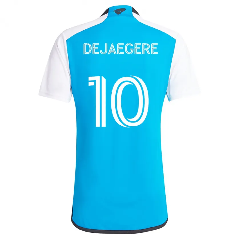 Danxen Heren Brecht Dejaegere #10 Blauw Wit Thuisshirt Thuistenue 2024/25 T-Shirt