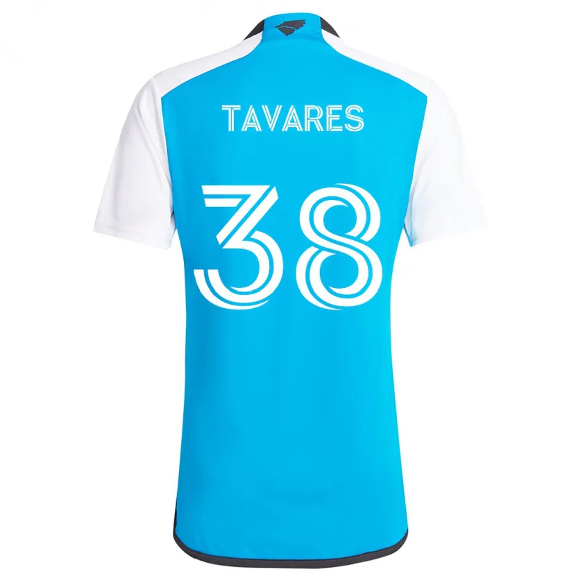 Danxen Heren Iuri Tavares #38 Blauw Wit Thuisshirt Thuistenue 2024/25 T-Shirt