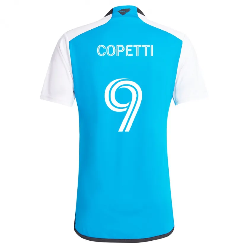 Danxen Heren Enzo Copetti #9 Blauw Wit Thuisshirt Thuistenue 2024/25 T-Shirt