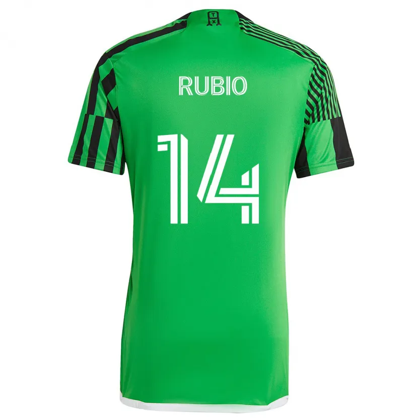 Danxen Heren Diego Rubio #14 Groen Zwart Thuisshirt Thuistenue 2024/25 T-Shirt