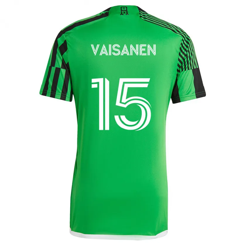 Danxen Heren Leo Väisänen #15 Groen Zwart Thuisshirt Thuistenue 2024/25 T-Shirt