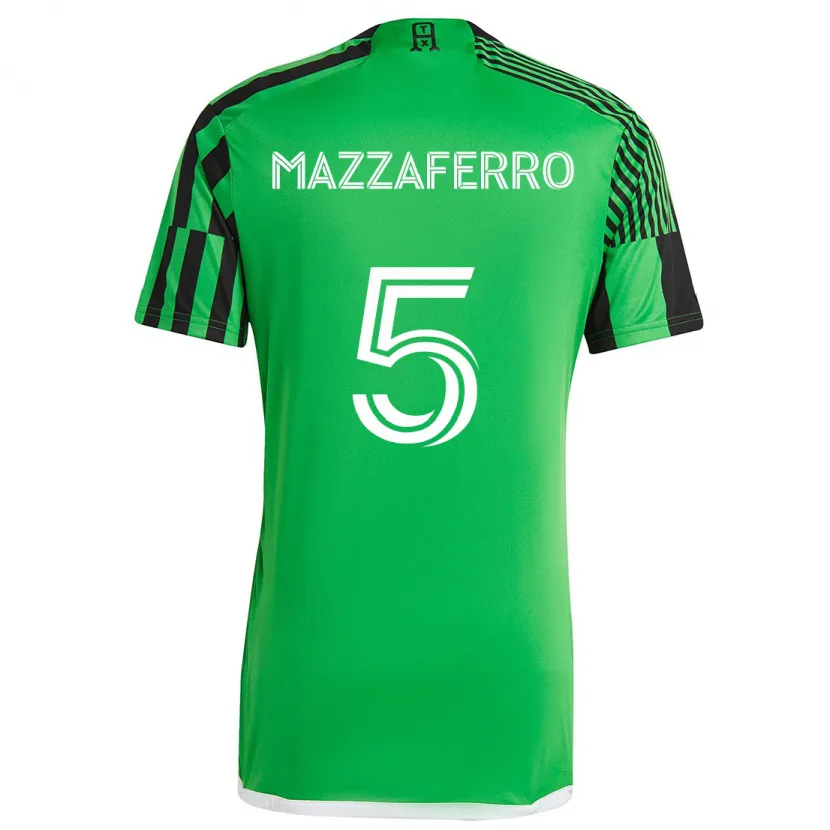 Danxen Heren Salvatore Mazzaferro #5 Groen Zwart Thuisshirt Thuistenue 2024/25 T-Shirt