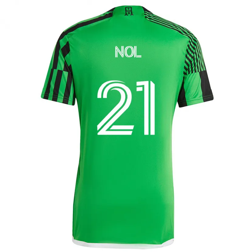 Danxen Heren Valentin Noël #21 Groen Zwart Thuisshirt Thuistenue 2024/25 T-Shirt