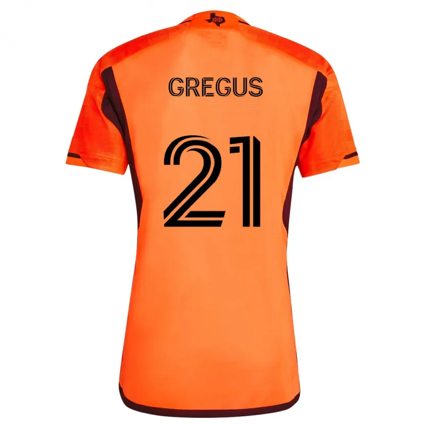 Danxen Heren Jan Gregus #21 Oranje Zwart Thuisshirt Thuistenue 2024/25 T-Shirt