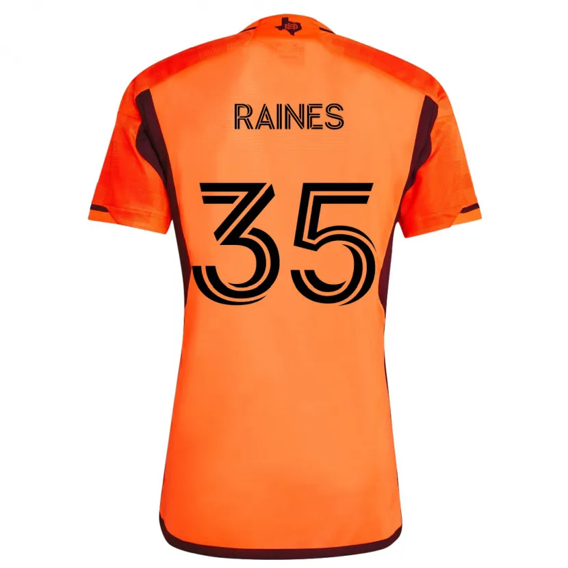 Danxen Heren Brooklyn Raines #35 Oranje Zwart Thuisshirt Thuistenue 2024/25 T-Shirt