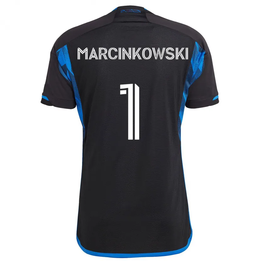 Danxen Heren Jt Marcinkowski #1 Blauw Zwart Thuisshirt Thuistenue 2024/25 T-Shirt