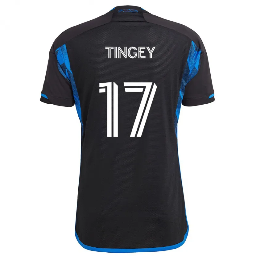 Danxen Heren Keegan Tingey #17 Blauw Zwart Thuisshirt Thuistenue 2024/25 T-Shirt