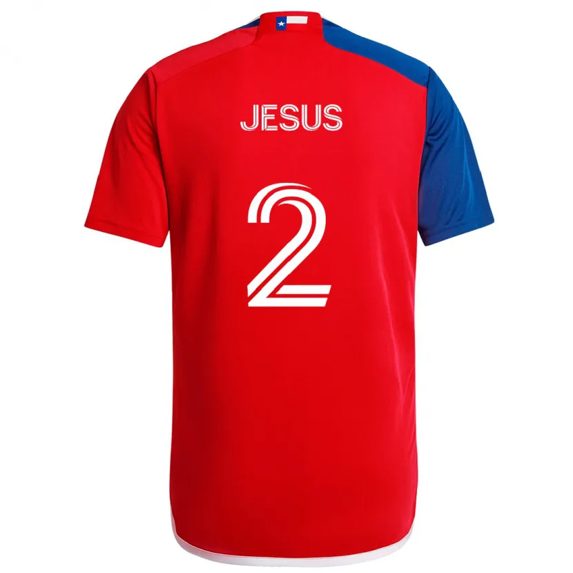 Danxen Heren Geovane Jesus #2 Blauw Rood Thuisshirt Thuistenue 2024/25 T-Shirt