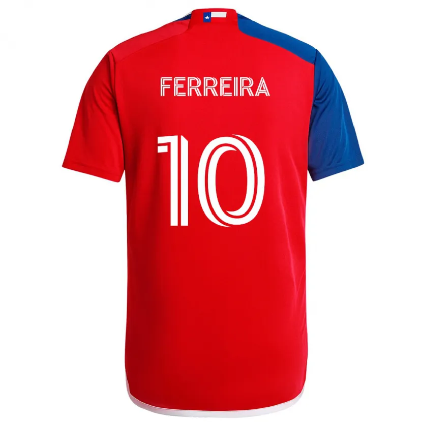 Danxen Heren Jesús Ferreira #10 Blauw Rood Thuisshirt Thuistenue 2024/25 T-Shirt