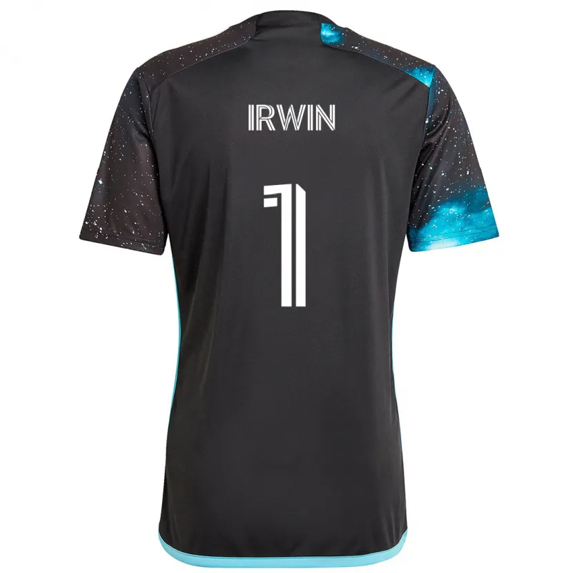 Danxen Heren Clint Irwin #1 Zwart Blauw Thuisshirt Thuistenue 2024/25 T-Shirt