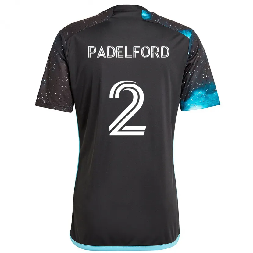 Danxen Heren Devin Padelford #2 Zwart Blauw Thuisshirt Thuistenue 2024/25 T-Shirt