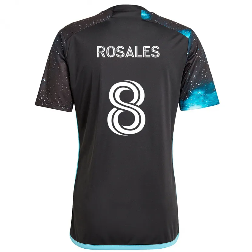 Danxen Heren Joseph Rosales #8 Zwart Blauw Thuisshirt Thuistenue 2024/25 T-Shirt