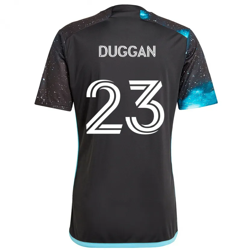 Danxen Heren Morris Duggan #23 Zwart Blauw Thuisshirt Thuistenue 2024/25 T-Shirt