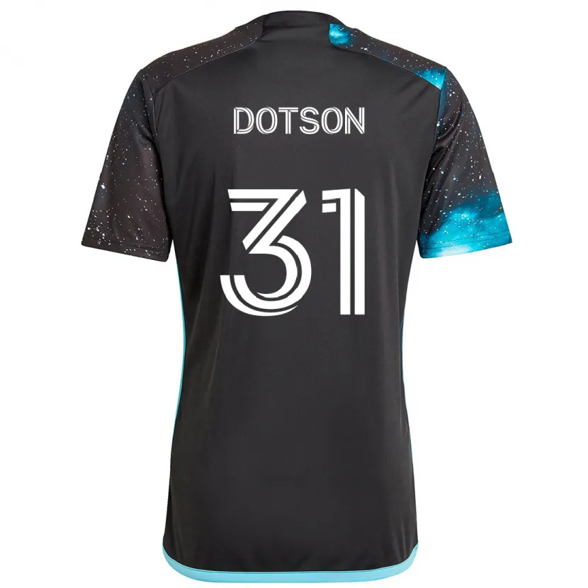 Danxen Heren Hassani Dotson #31 Zwart Blauw Thuisshirt Thuistenue 2024/25 T-Shirt