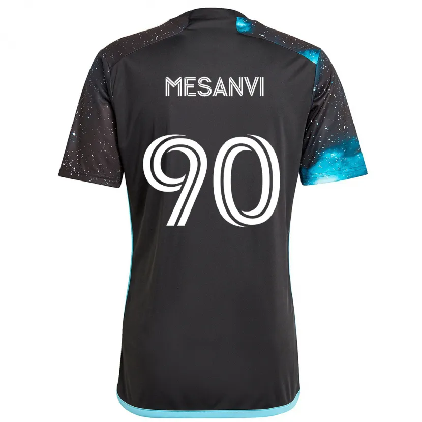 Danxen Heren Loïc Mesanvi #90 Zwart Blauw Thuisshirt Thuistenue 2024/25 T-Shirt