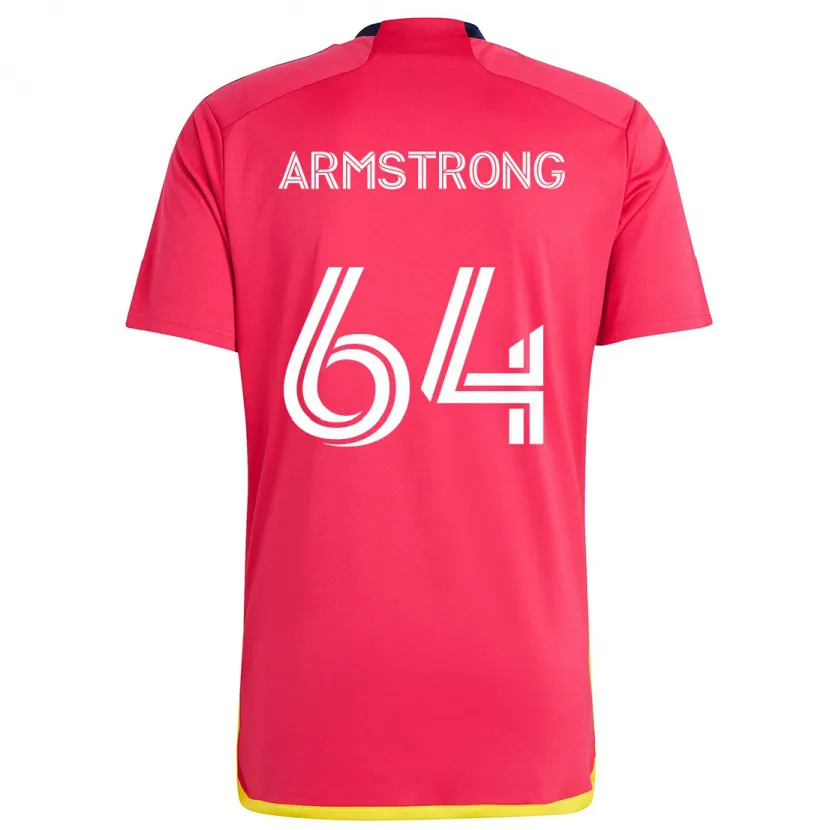 Danxen Heren Dida Armstrong #64 Rood Blauw Thuisshirt Thuistenue 2024/25 T-Shirt