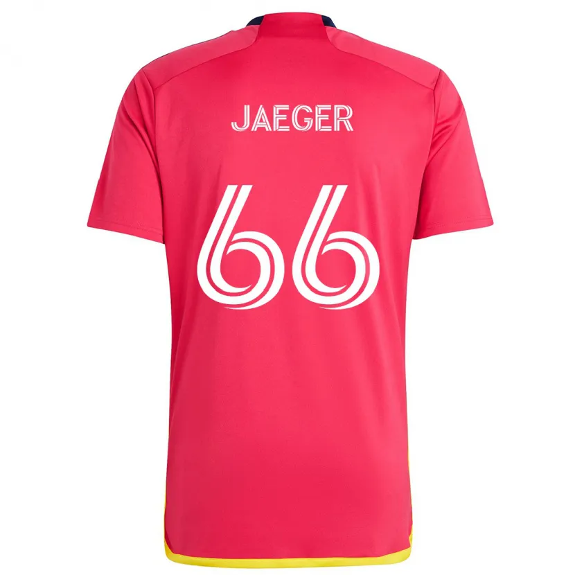 Danxen Heren Kai Jaeger #66 Rood Blauw Thuisshirt Thuistenue 2024/25 T-Shirt