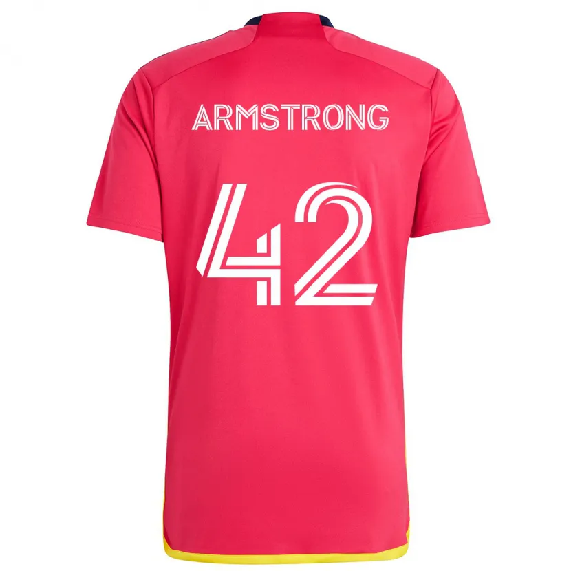 Danxen Heren Ezra Armstrong #42 Rood Blauw Thuisshirt Thuistenue 2024/25 T-Shirt