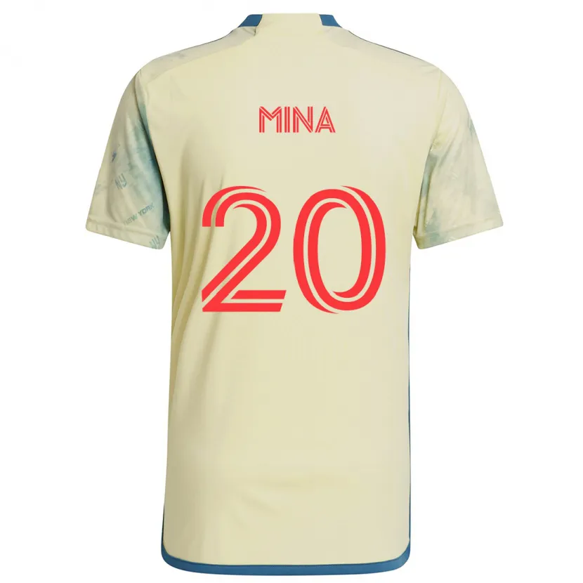 Danxen Heren Juan Mina #20 Geel Rood Blauw Thuisshirt Thuistenue 2024/25 T-Shirt