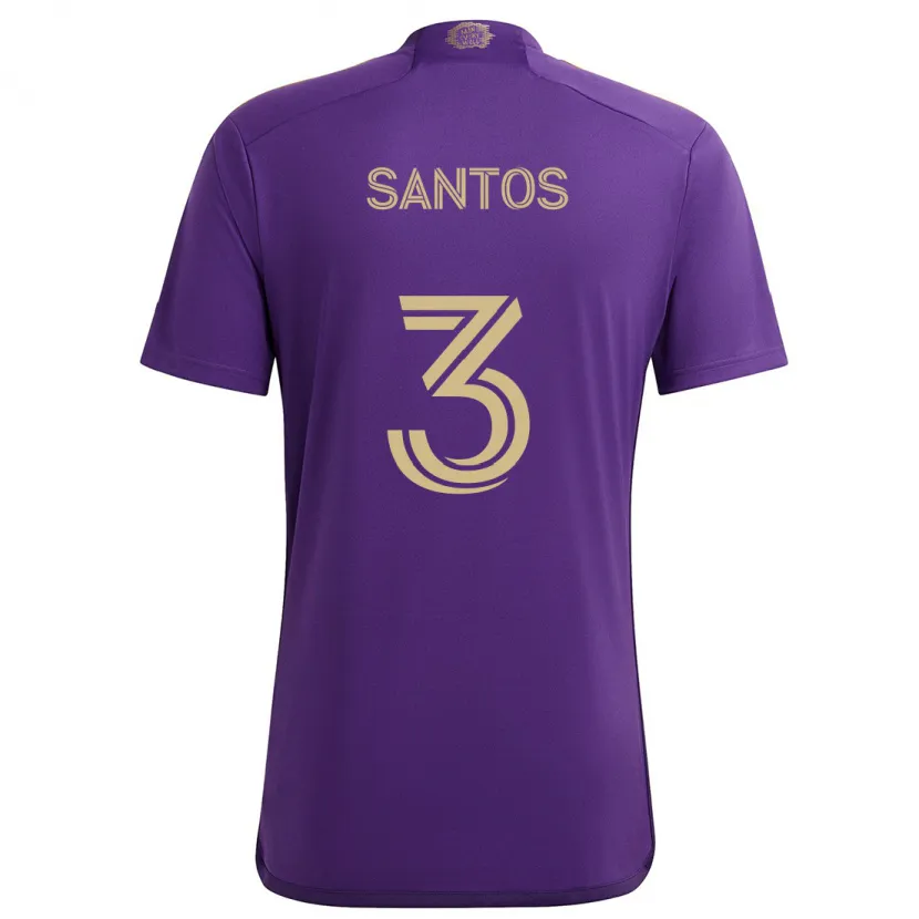 Danxen Heren Rafael Santos #3 Paars Geel Thuisshirt Thuistenue 2024/25 T-Shirt