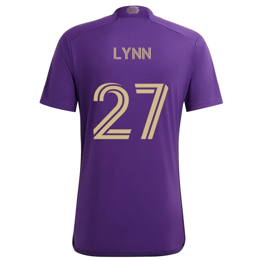 Danxen Heren Jack Lynn #27 Paars Geel Thuisshirt Thuistenue 2024/25 T-Shirt