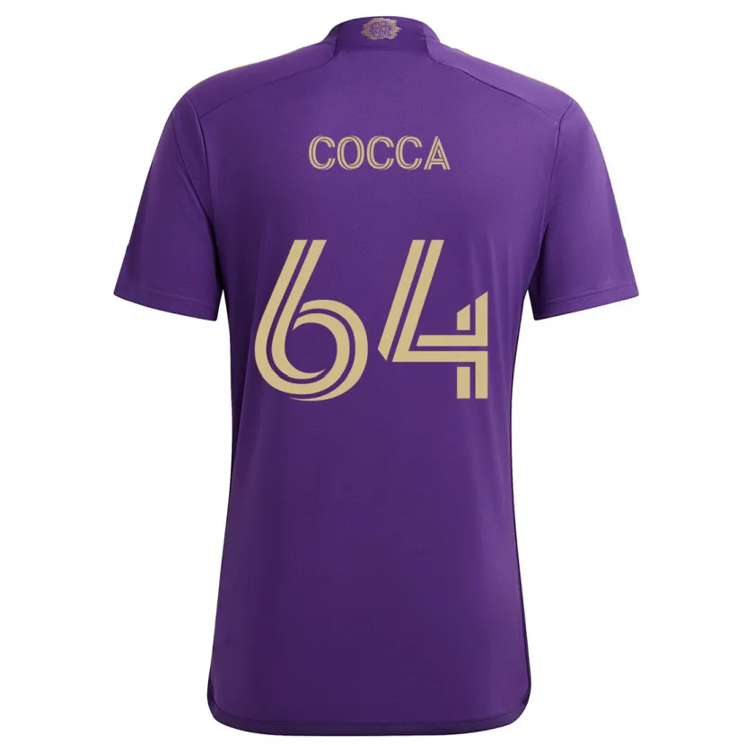 Danxen Heren Manuel Cocca #64 Paars Geel Thuisshirt Thuistenue 2024/25 T-Shirt