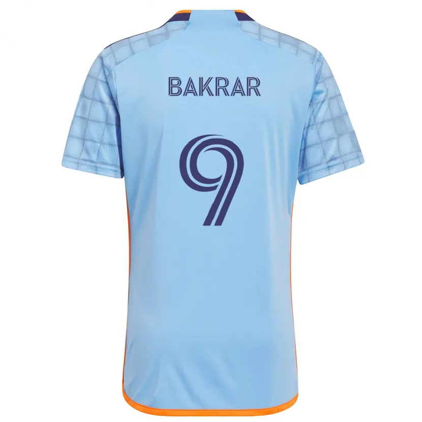 Danxen Heren Monsef Bakrar #9 Blauw Oranje Thuisshirt Thuistenue 2024/25 T-Shirt