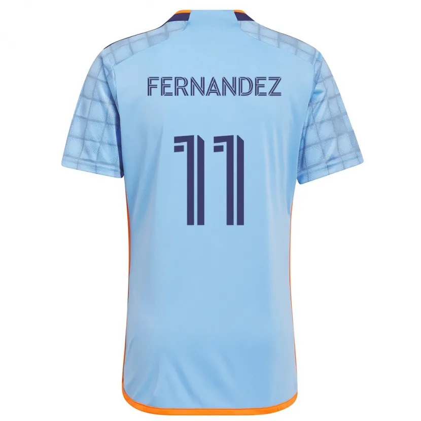 Danxen Heren Julián Fernández #11 Blauw Oranje Thuisshirt Thuistenue 2024/25 T-Shirt