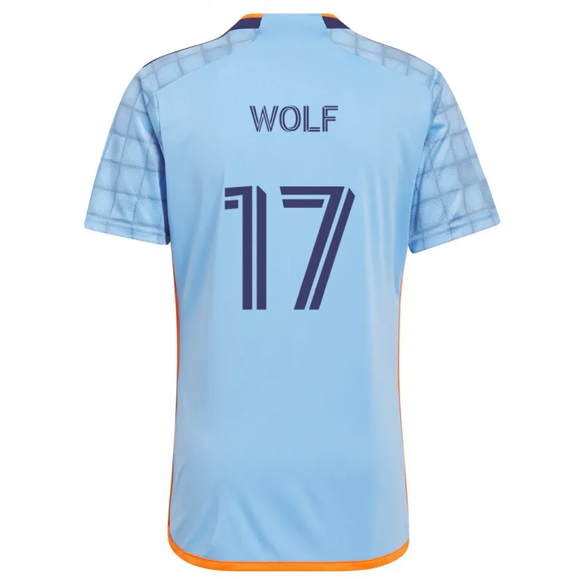 Danxen Heren Hannes Wolf #17 Blauw Oranje Thuisshirt Thuistenue 2024/25 T-Shirt