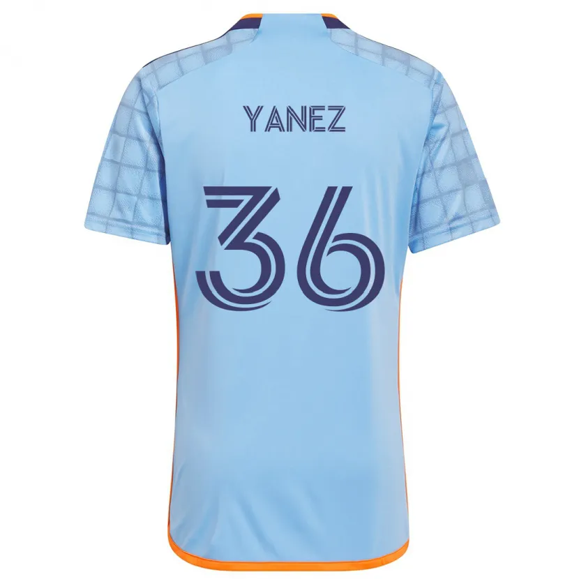 Danxen Heren Zidane Yañez #36 Blauw Oranje Thuisshirt Thuistenue 2024/25 T-Shirt