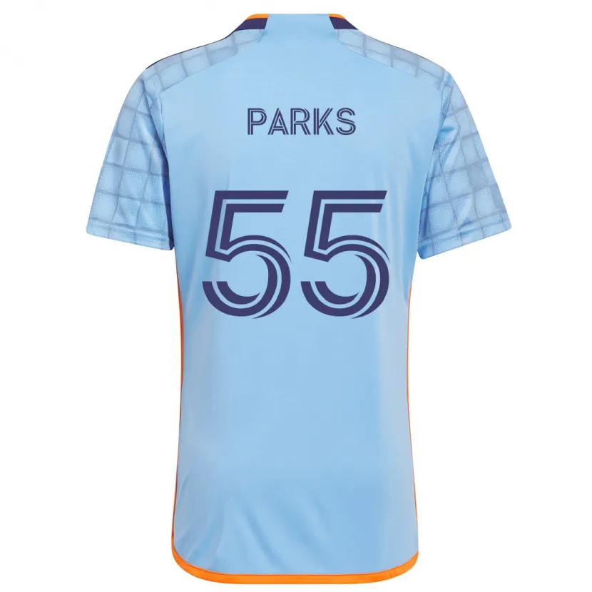 Danxen Heren Keaton Parks #55 Blauw Oranje Thuisshirt Thuistenue 2024/25 T-Shirt