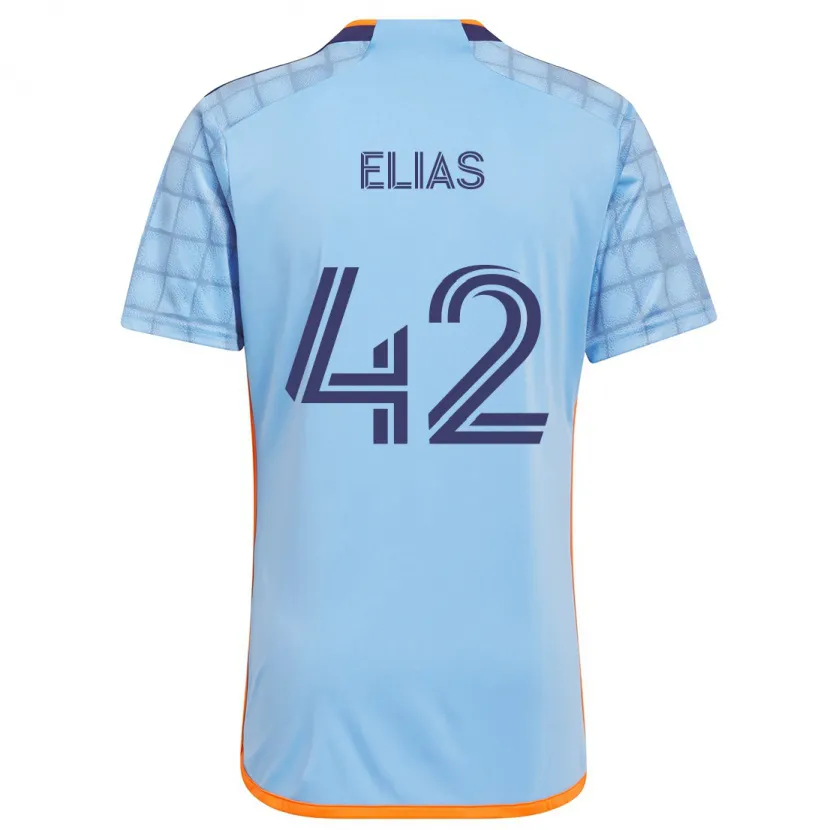 Danxen Heren Piero Elias #42 Blauw Oranje Thuisshirt Thuistenue 2024/25 T-Shirt