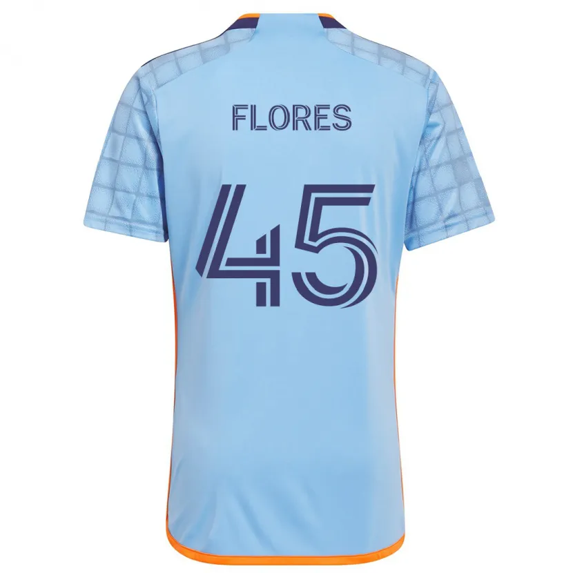 Danxen Heren Brian Flores #45 Blauw Oranje Thuisshirt Thuistenue 2024/25 T-Shirt