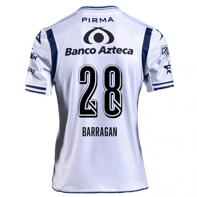 Danxen Heren Martín Barragán #28 Wit Marineblauw Thuisshirt Thuistenue 2024/25 T-Shirt